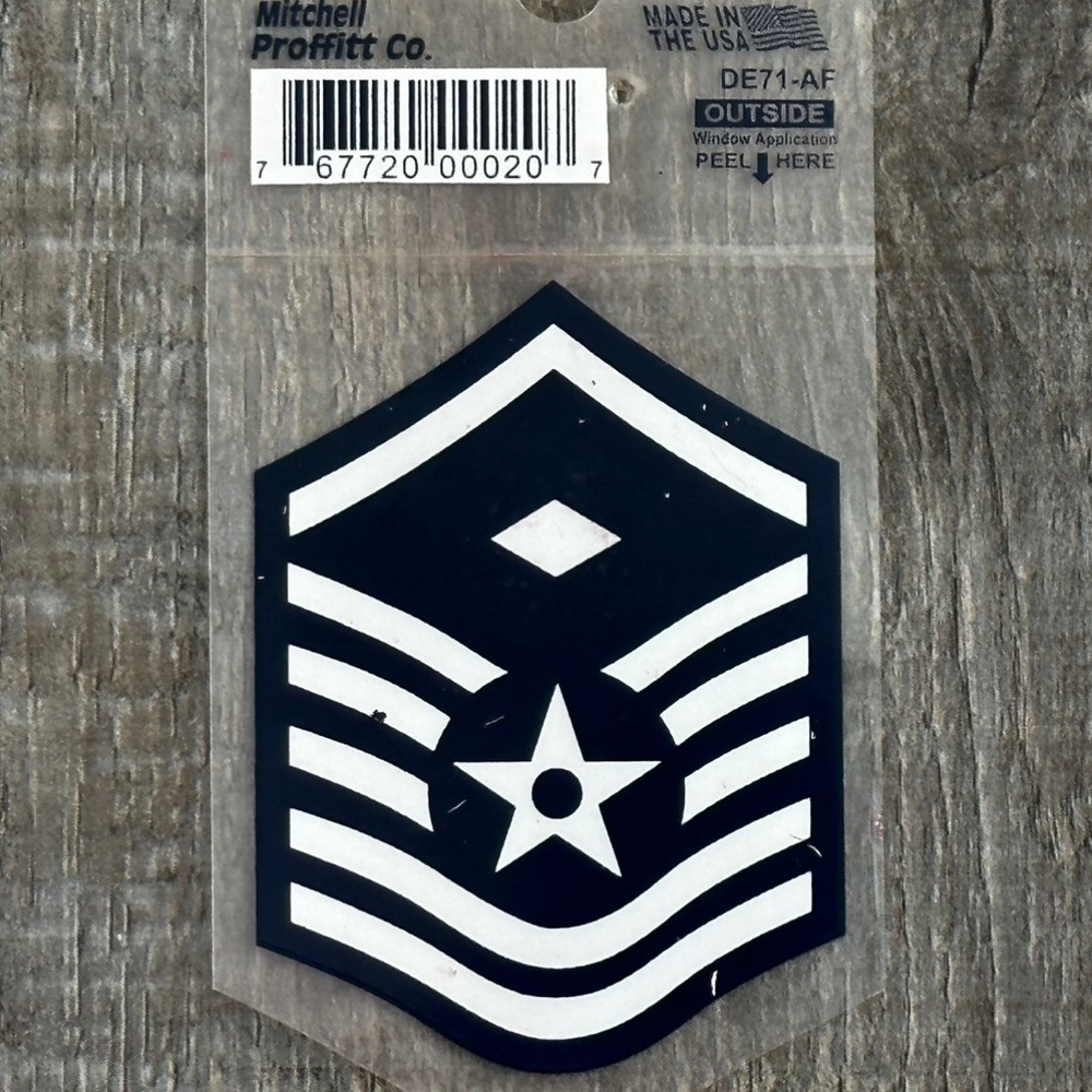 💞 New USAF First Sergeant Die Cut Car Decal